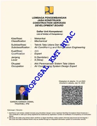 Sertifikat HVAC PT KMT